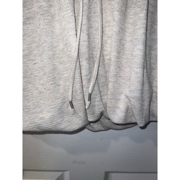 We The Free Bondi Top Womens XL Thermal Cropped Oatmeal Waffle Knit Crop Boho - Picture 7 of 8